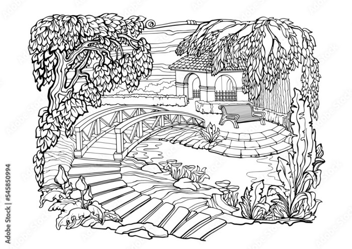 Secret garden coloring book pages