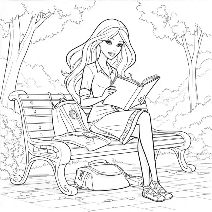 Coloring book pages trees