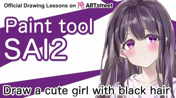 Anime hair coloring tutorial sai