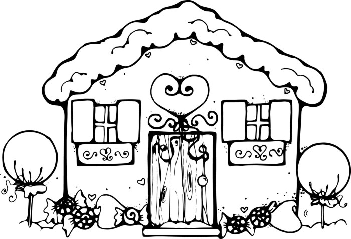 House coloring book pages