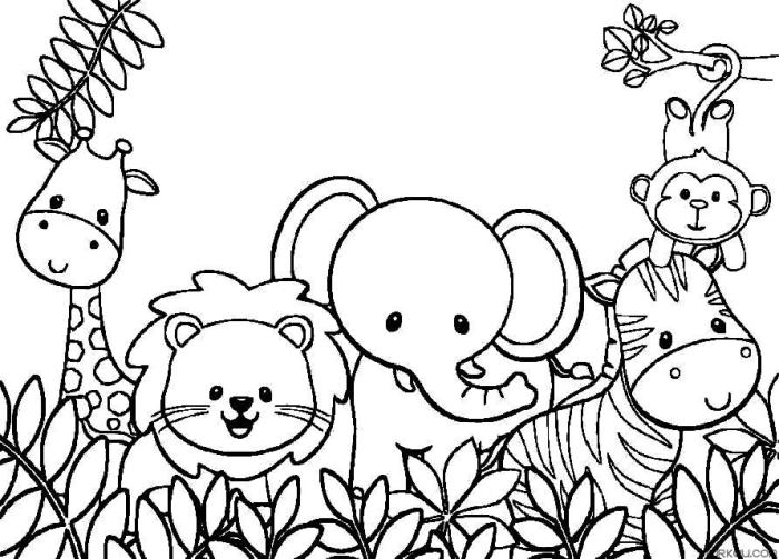 Coloring sheets zoo animals