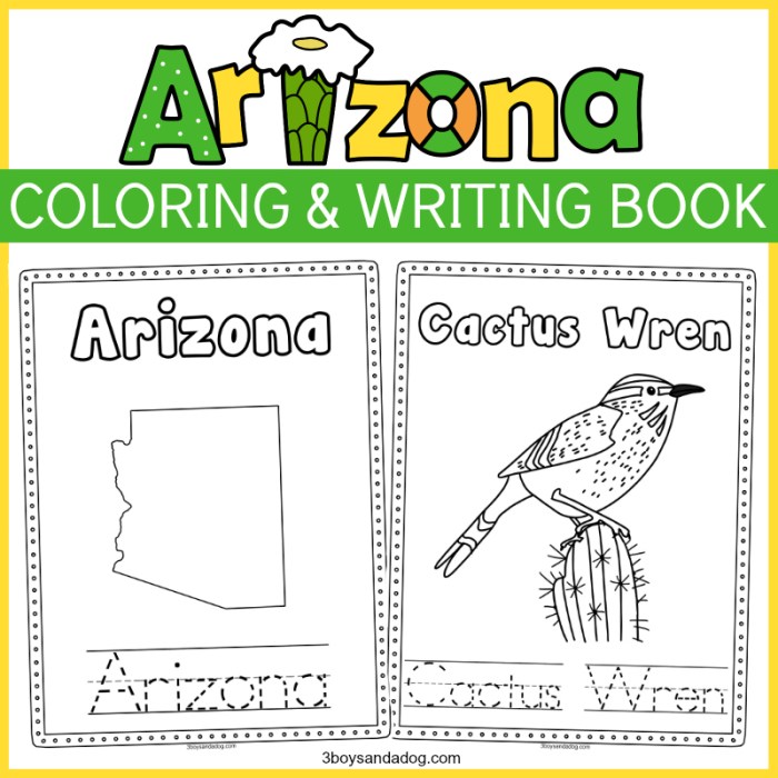 Arizona coloring book pages