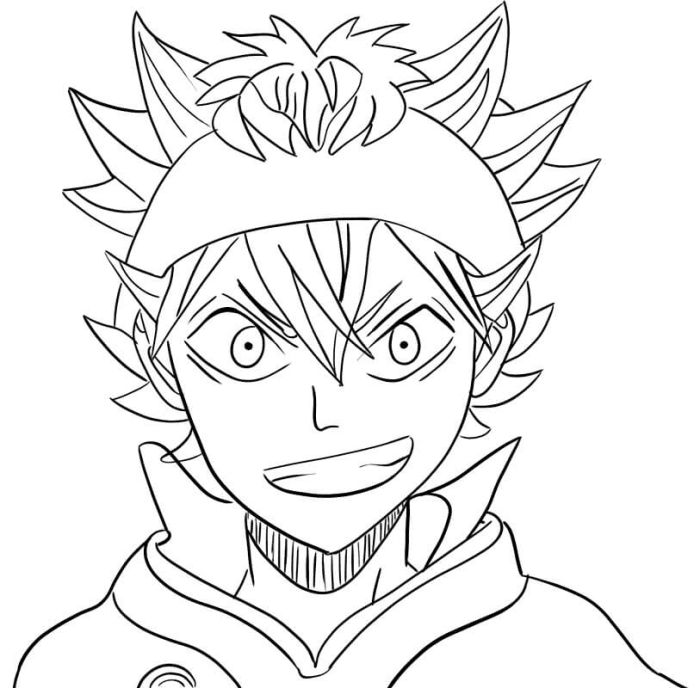 Anime coloring pages black clover