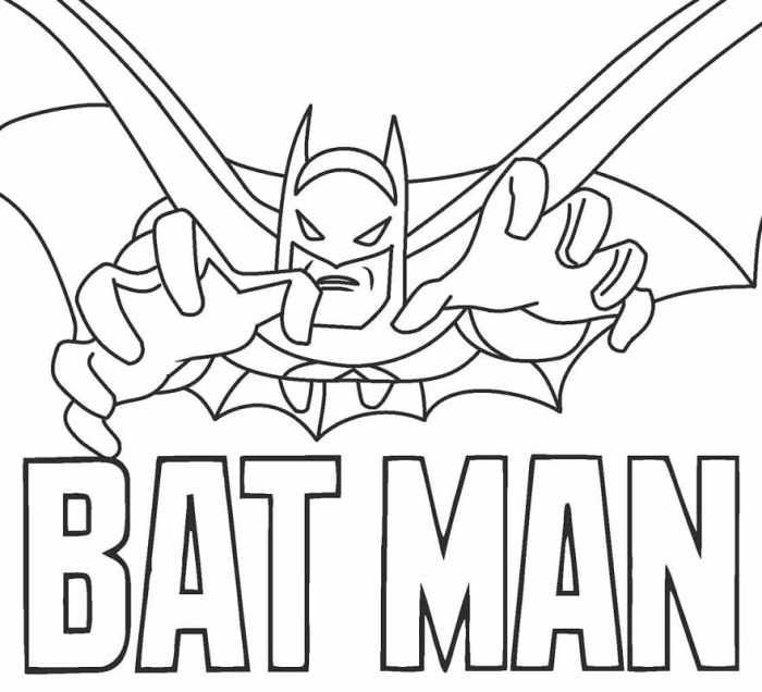 Anime batman coloring page