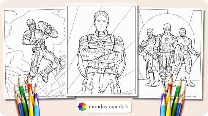 Coloring book captain america