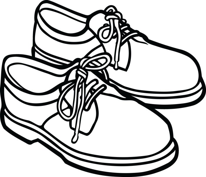 Animated Shoes Coloring Sheet Fun for All Ages