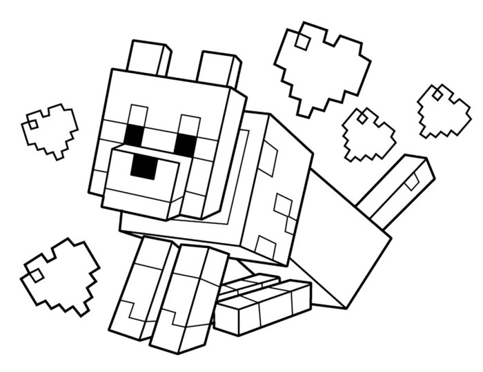 Minecraft coloring book pages