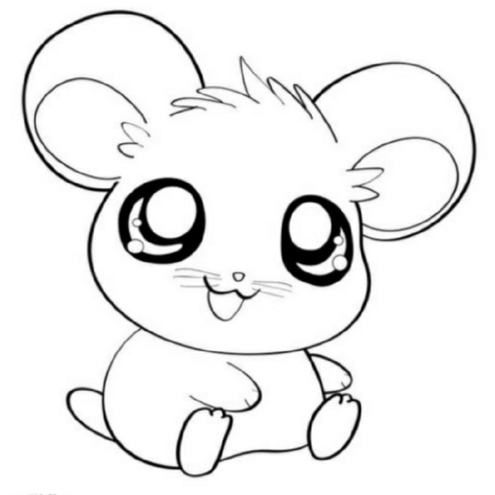 Cute animals coloring pages colared