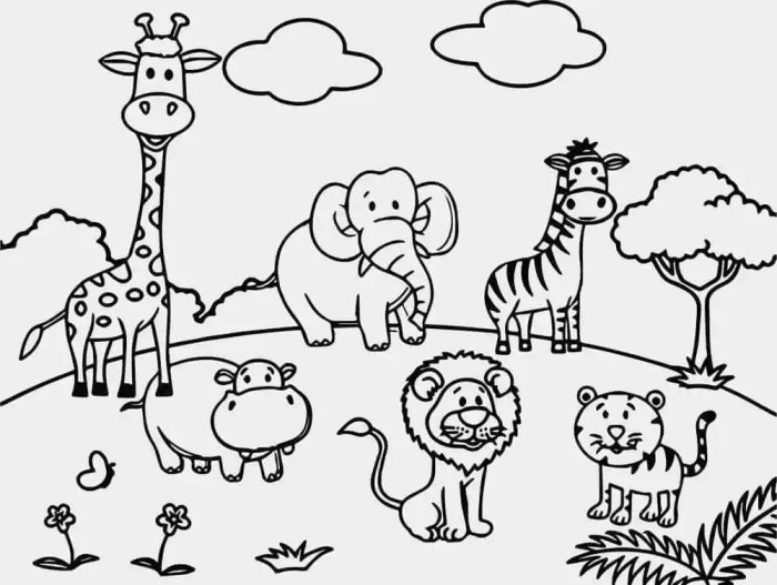 Animal baby zoo coloring pages