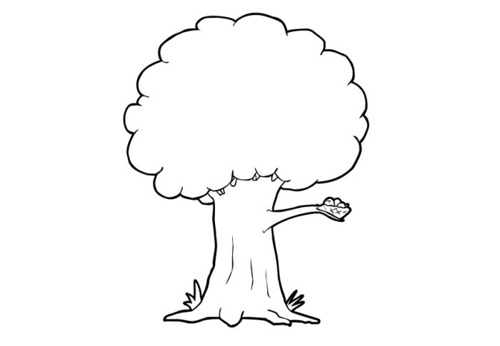 Coloring book pages trees