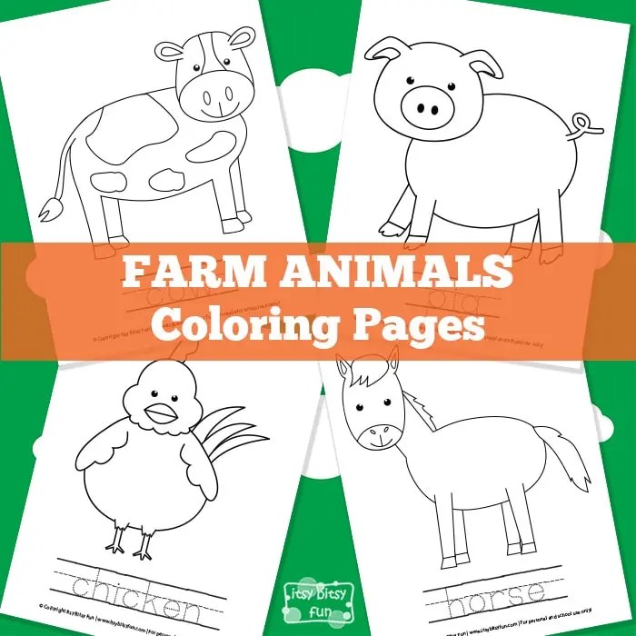 Free farm animal coloring pages