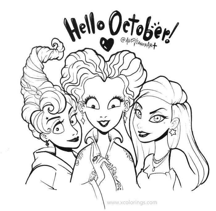 Hocus pocus coloring book