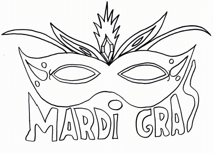 Mardi gras coloring book