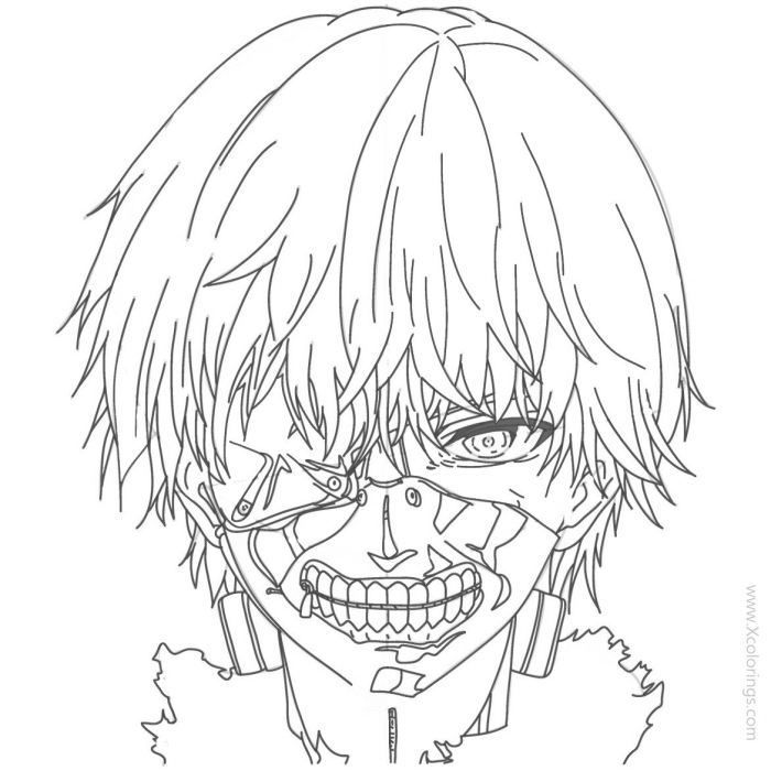 Anime coloring tokyo ghoul