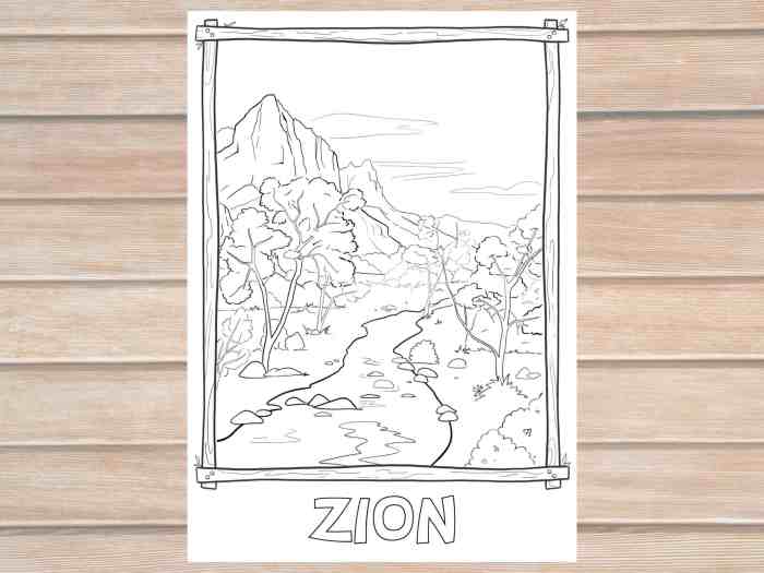 National park coloring book