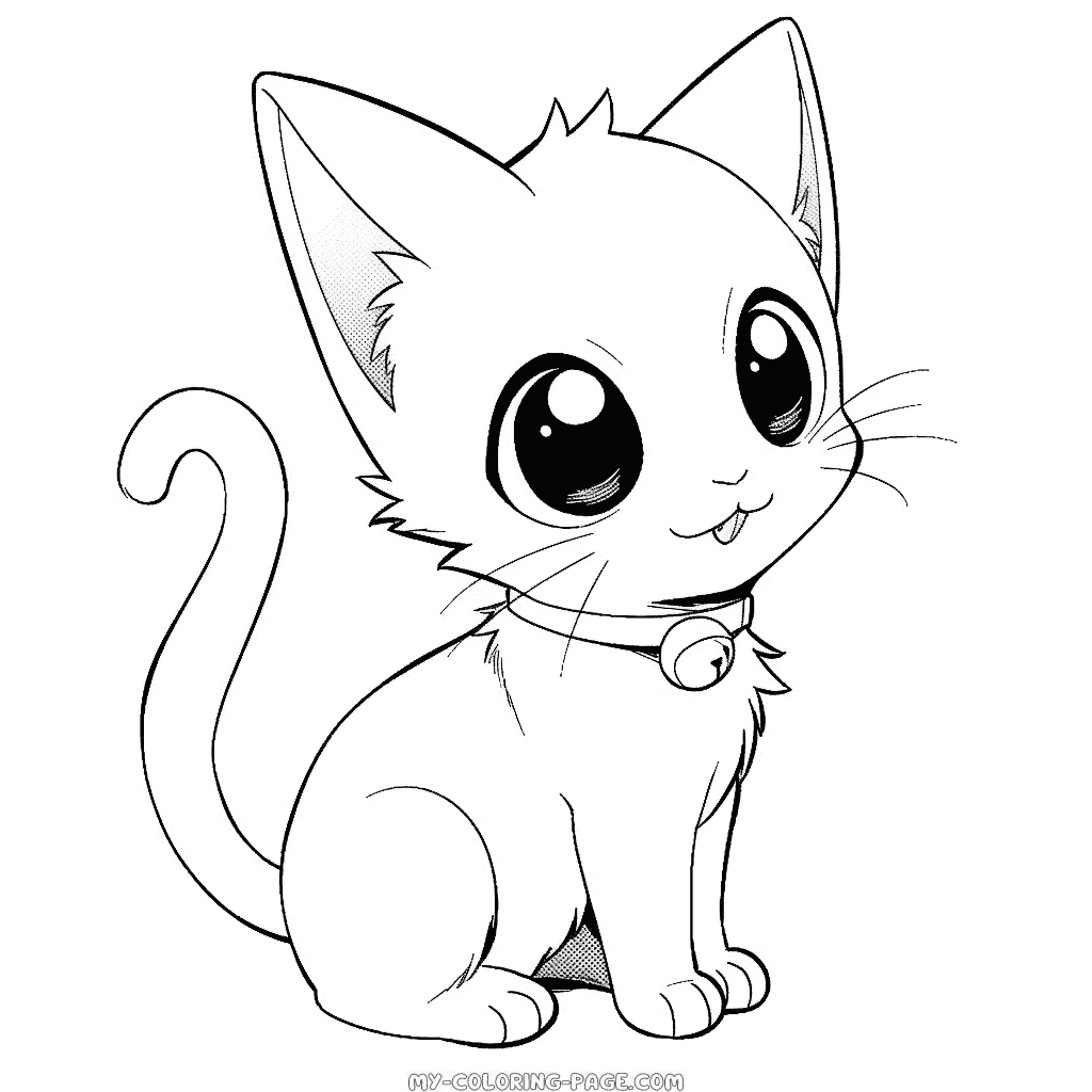 Anime cat k coloring pages