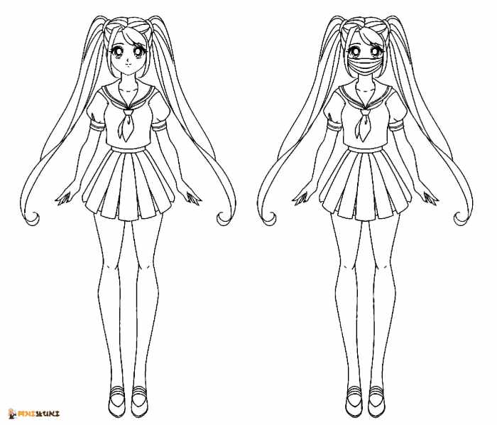 Anime full body coloring