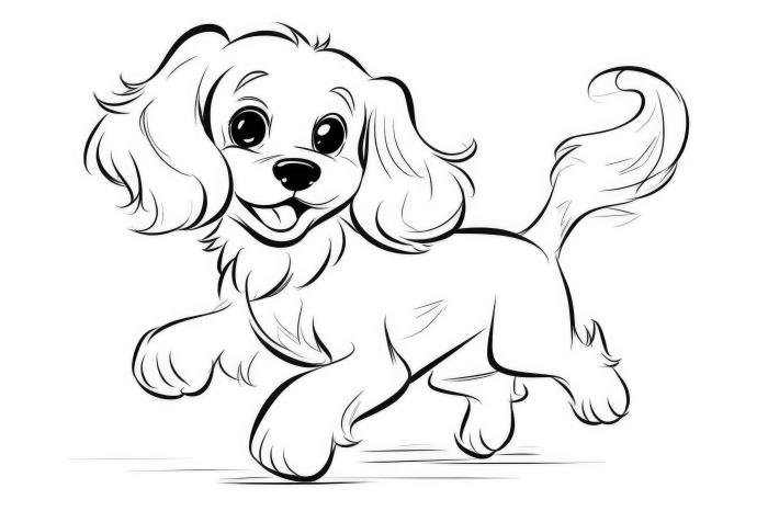 Dog coloring book pages