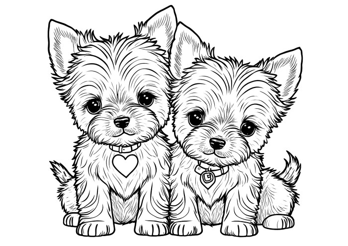 Anime dogs coloring pages