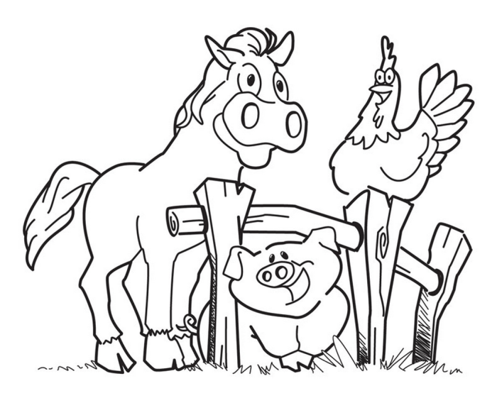 Farm coloring pages animal kids printable animals toddlers sheets bestcoloringpagesforkids barn print zoo article