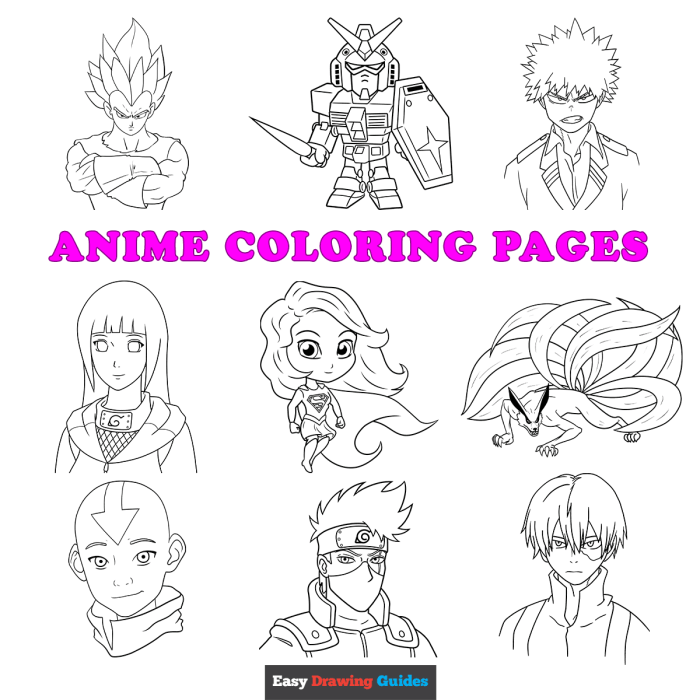 Free anime printable coloring pages