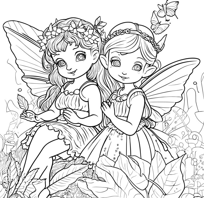 Anime fire fairy coloring pages