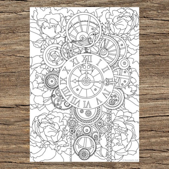 Anime coloring pages steampunk