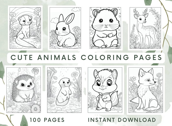 Extremly cute animals coloring book