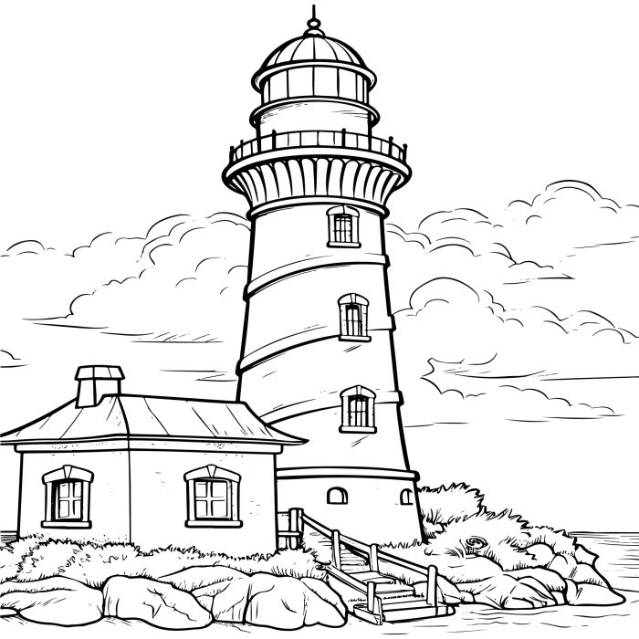 Lighthouse Coloring Book Pages Designs & More