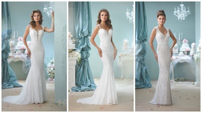 Queen Anne Neckline Wedding Dresses