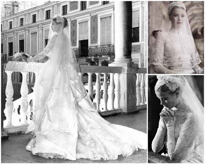 Grace kelly style wedding dress