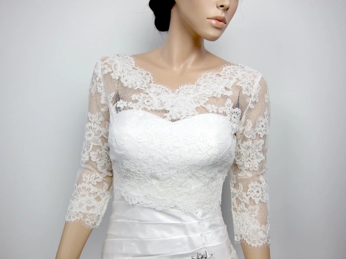 Lace bolero jackets for wedding dresses