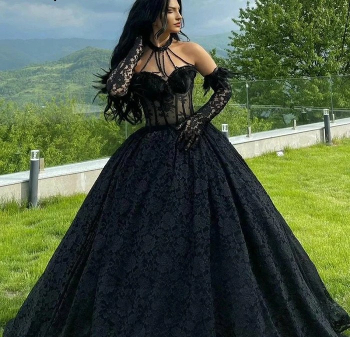 Gothic corset wedding dresses