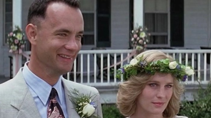 Jenny's wedding dress in forrest gump