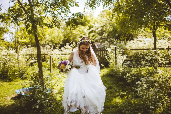 Nature inspired wedding dress