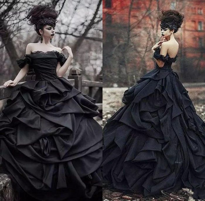 Gothic corset wedding dresses