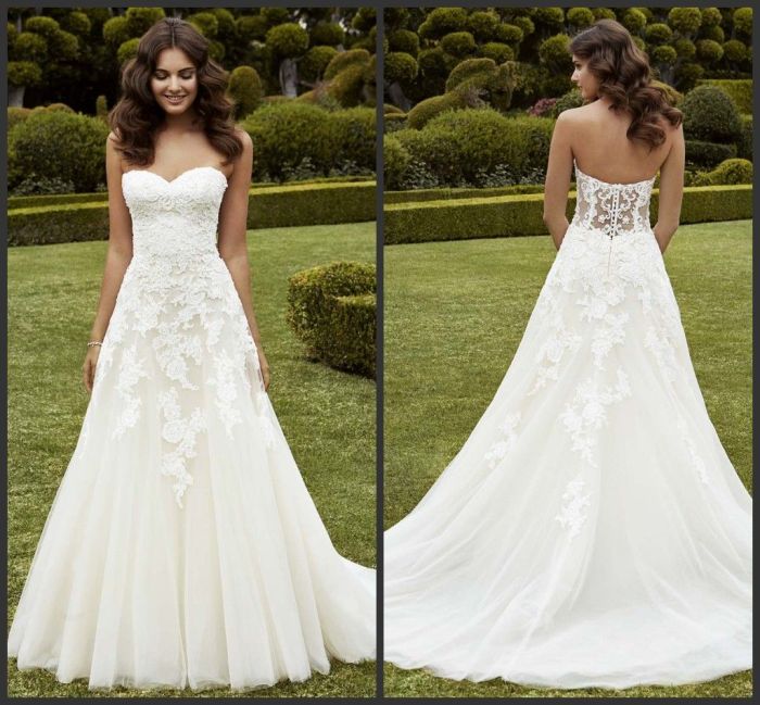 Strapless Sweetheart Neckline Wedding Dresses