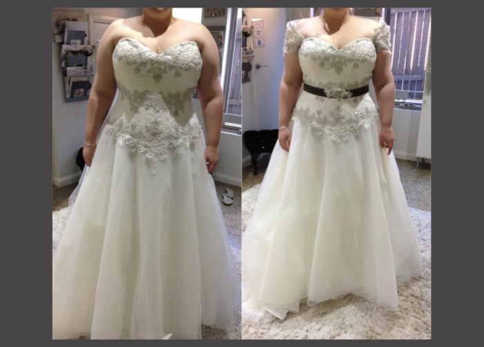 Plus Size Black and White Wedding Dresses